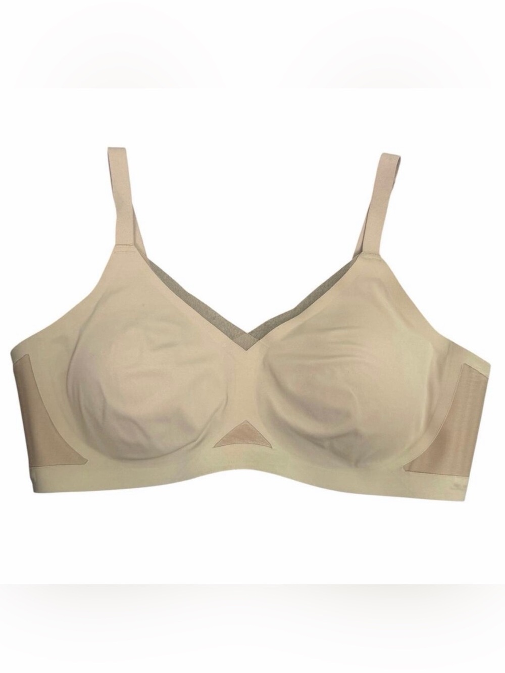 Honeylove Wire Free Crossover Bra Beige 1X Adjustable Full-Coverage